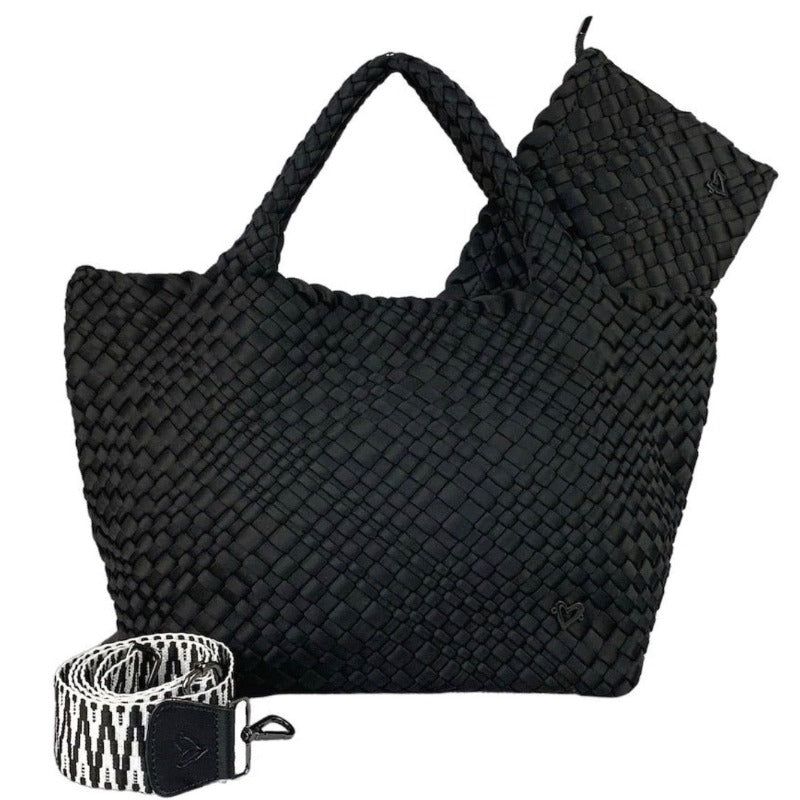 preneLOVE London Large Woven Tote - Onyx