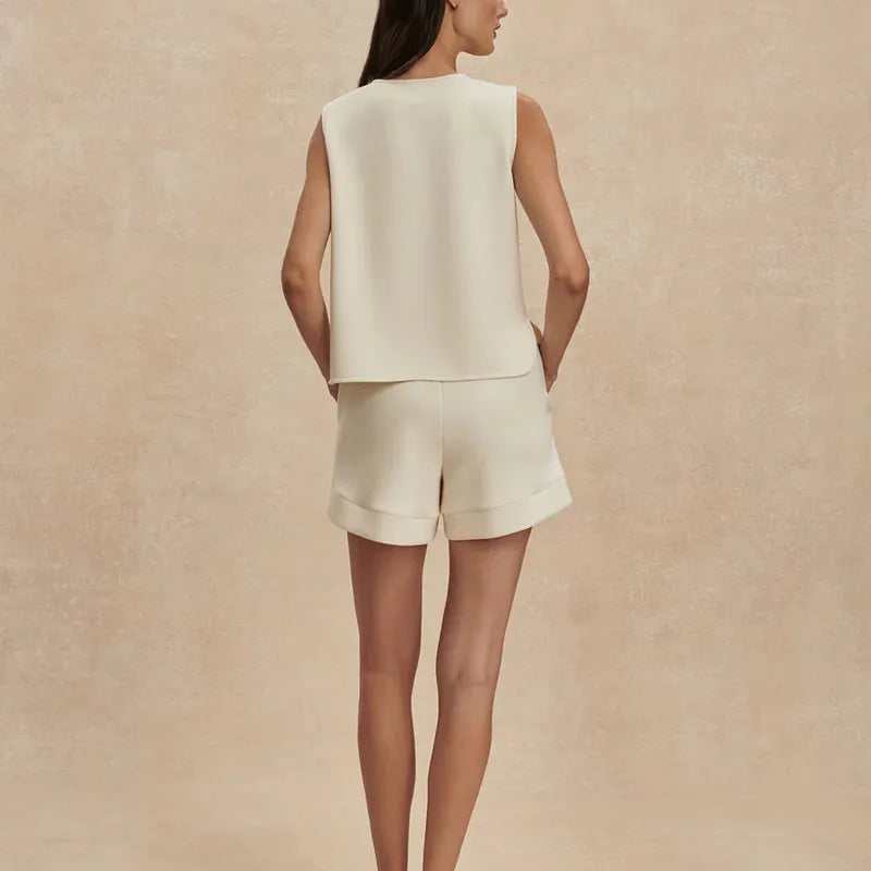 Varley Atrium Hi-Rise Shorts (4.5") - Pristine Ivory