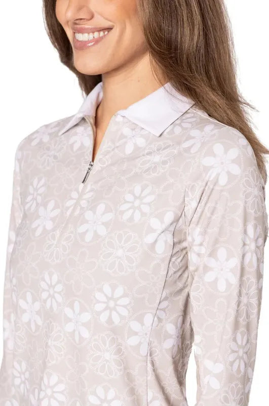 Golftini Cool Girl L/S Polo - Sandbar