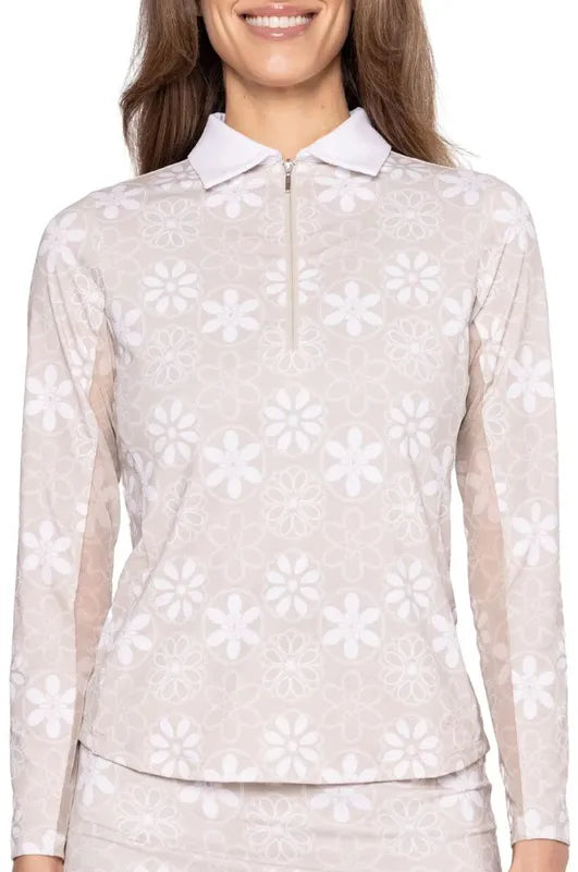Golftini Cool Girl L/S Polo - Sandbar