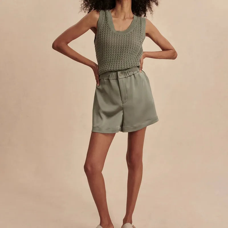 Varley Sarka Hi-Rise Shorts - Sage