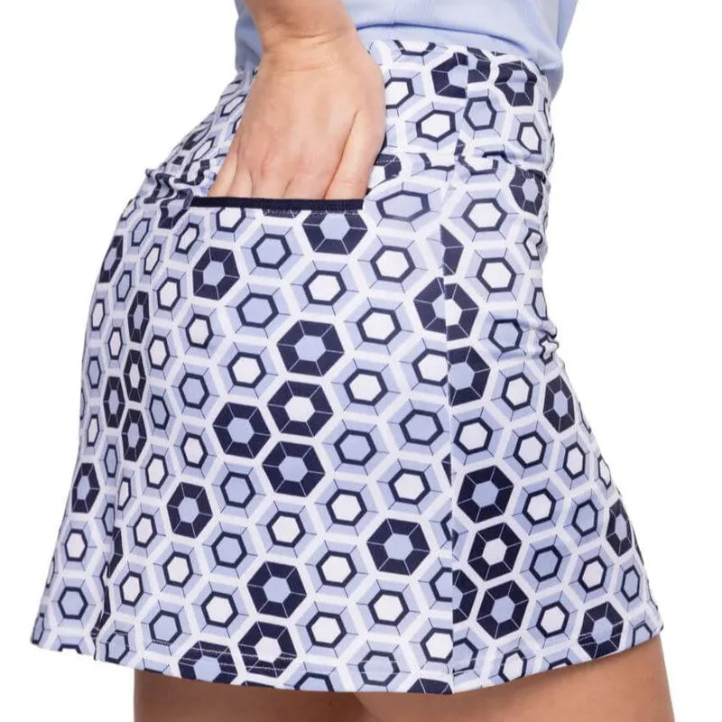 Golftini Ship Wrecked Skort - Navy/Blue/White