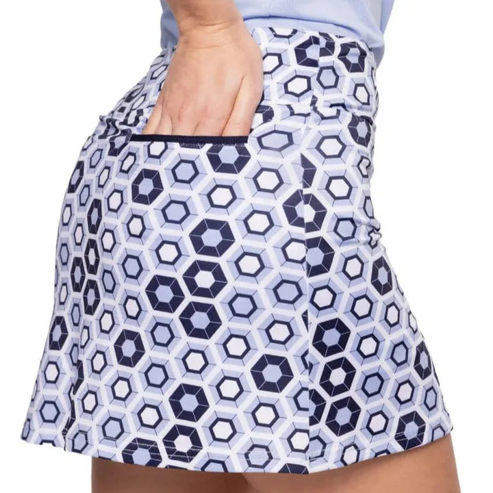 Golftini Ship Wrecked Skort - Navy/Blue/White
