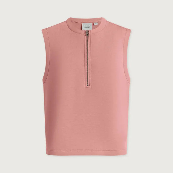 Varley Simmons Zip Tank - Brandy Rose