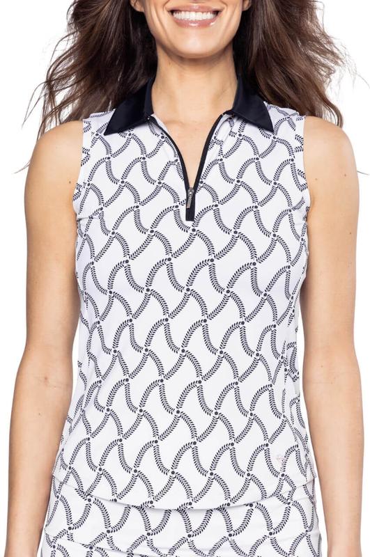 Golftini Cool Girl S/L Polo - Simply Elegant (Black/White)