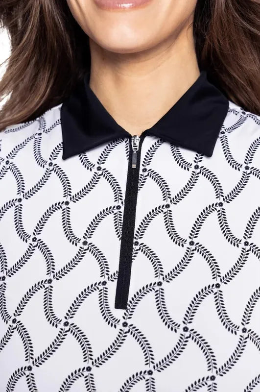 Golftini Cool Girl S/L Polo - Simply Elegant (Black/White)