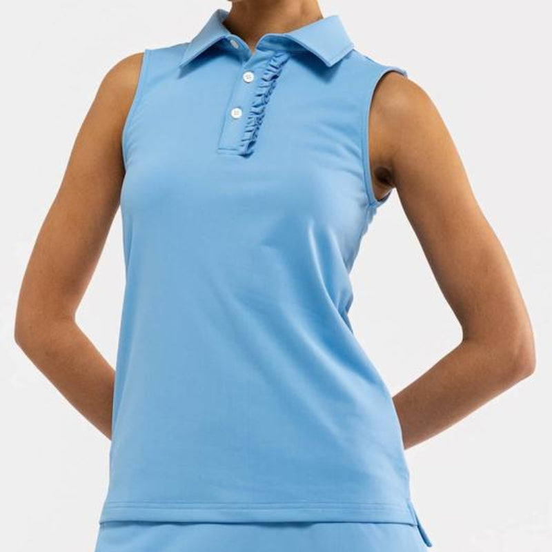 Smith & Quinn Alice Ruffle S/L Polo - Regatta Blue
