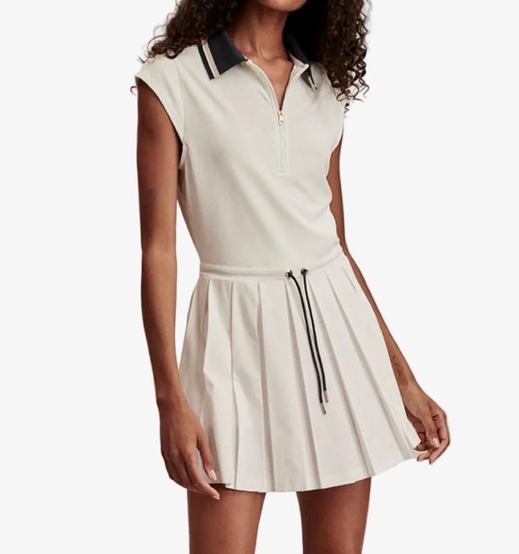 Varley Nico Dress - White/Navy