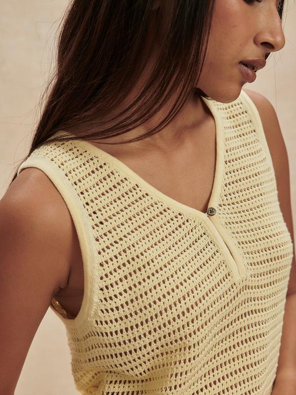 Varley Ramon Knit Tank - Anise Flower