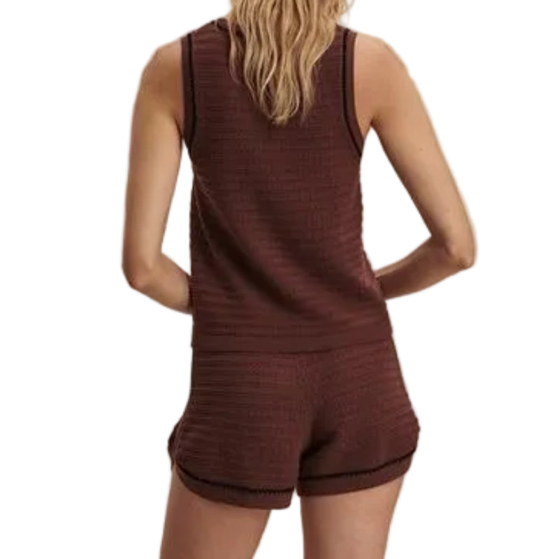 Varley Gideon Pointelle Knit Tank - Ironwood