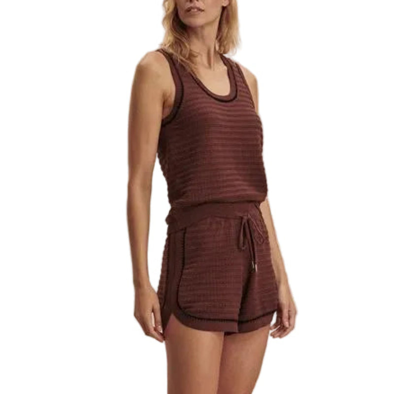 Varley Gideon Pointelle Knit Tank - Ironwood