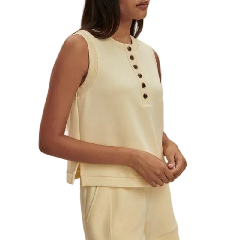 Varley Marla Button Tank - Anise Flower
