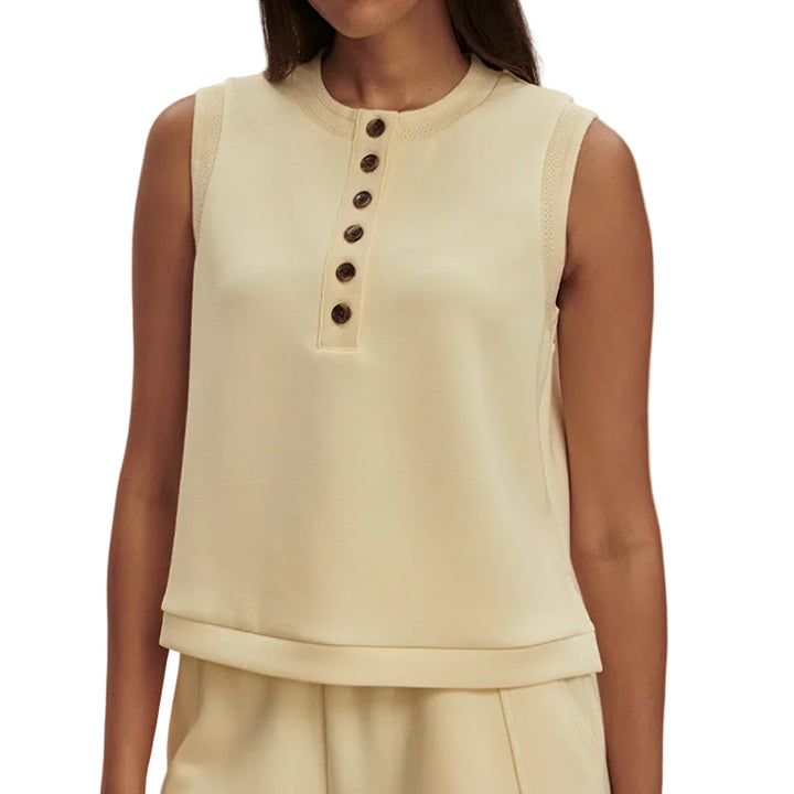 Varley Marla Button Tank - Anise Flower
