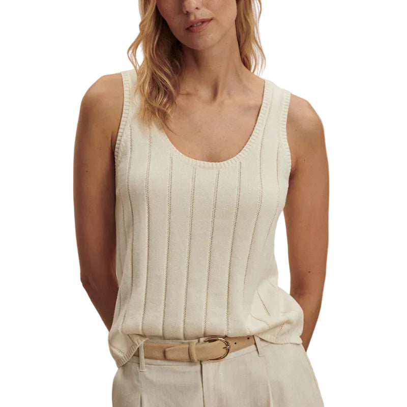 Varley Ayaka Wide Rib Tank - Pristine Ivory