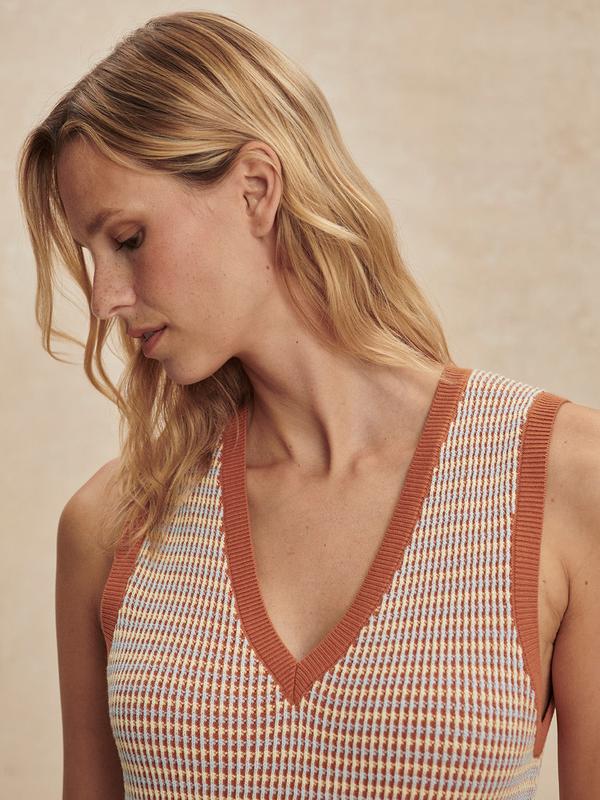 Varley Albane Knit Dress - Caramel Clay