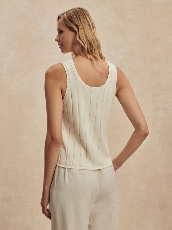 Varley Ayaka Wide Rib Tank - Pristine Ivory