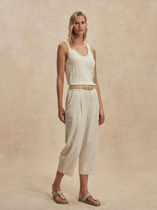 Varley Ayaka Wide Rib Tank - Pristine Ivory