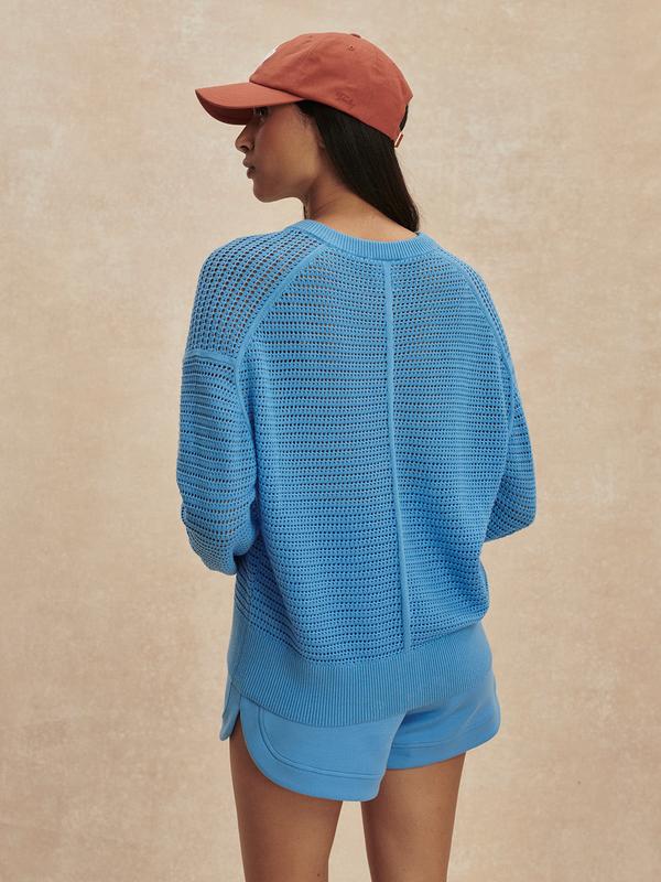 Varley Pembroke Knit Cardigan - Azure Blue