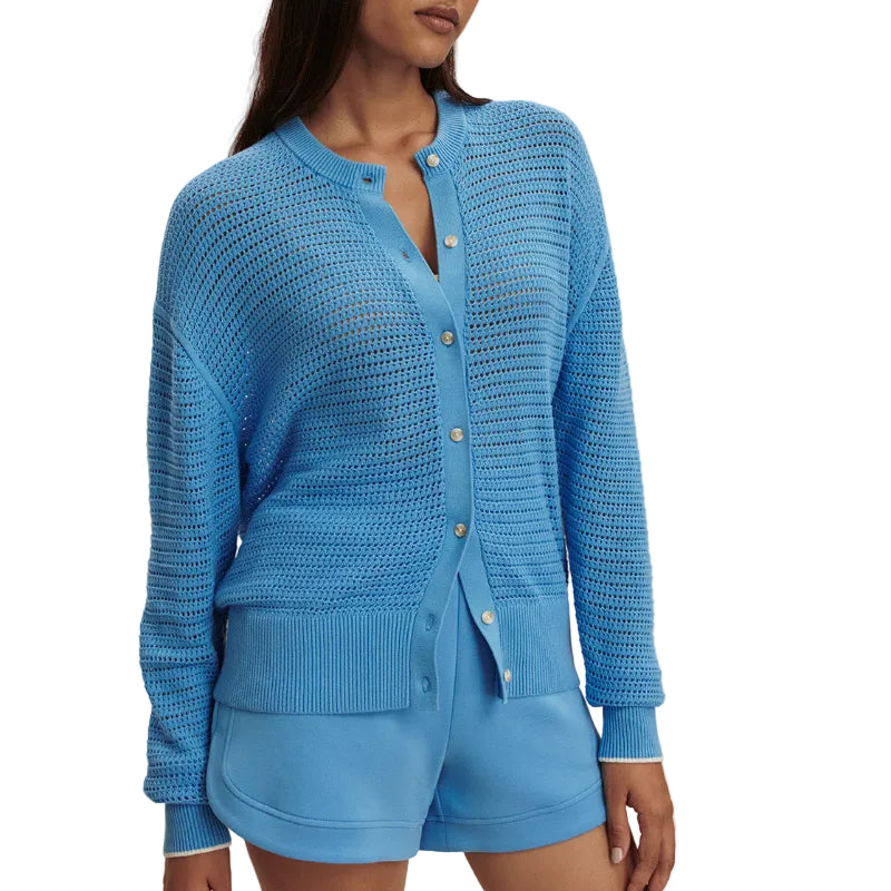 Varley Pembroke Knit Cardigan - Azure Blue