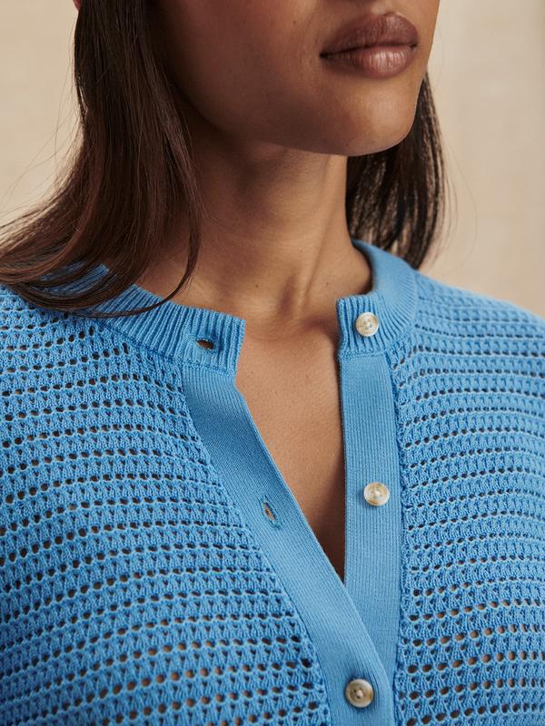 Varley Pembroke Knit Cardigan - Azure Blue