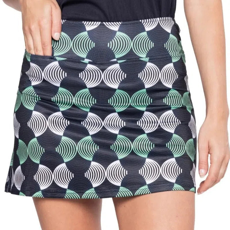 Golftini Whirlwind Skort - Navy/Green/White