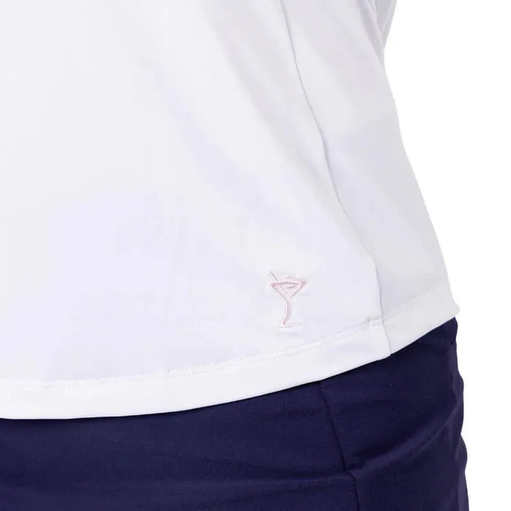 Golftini Say Yes L/S Polo - White/Navy