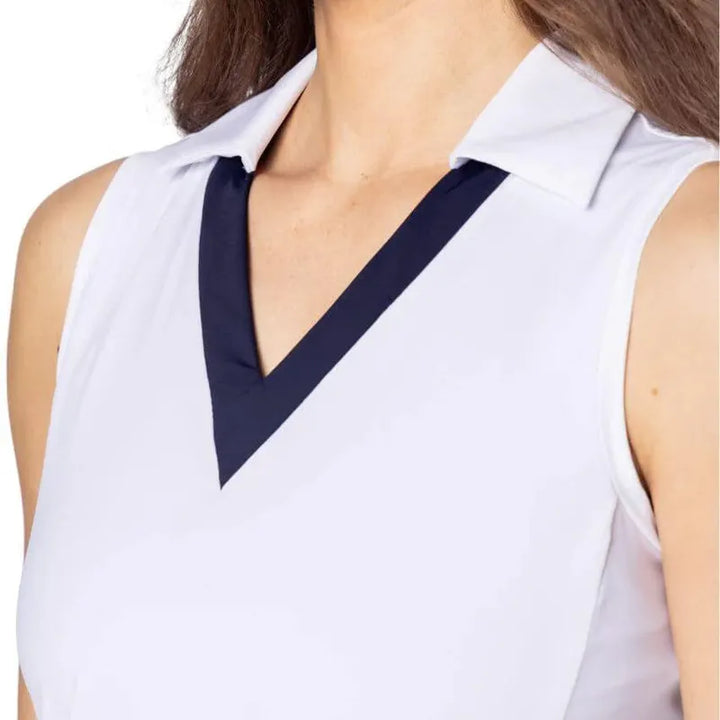 Golftini Say Yes S/L Polo - White/Navy