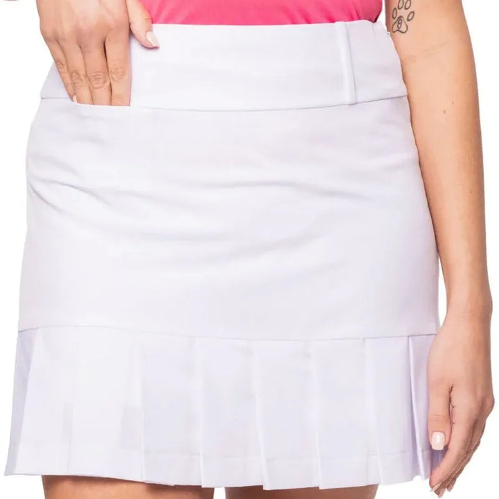 Golftini Susan Performance Pleat Skort - White