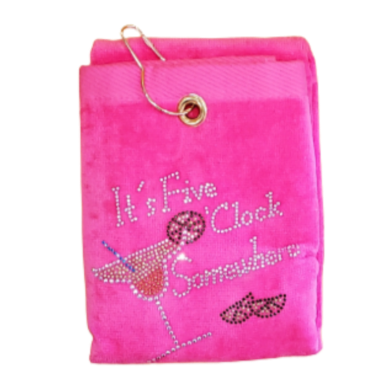 Navika Golf Towel - Pink - Five O'Clock