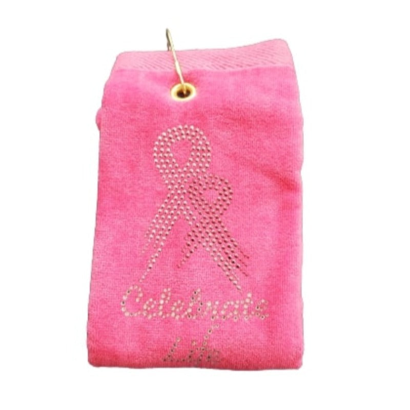 Navika Golf Towel - Pink - Ribbon