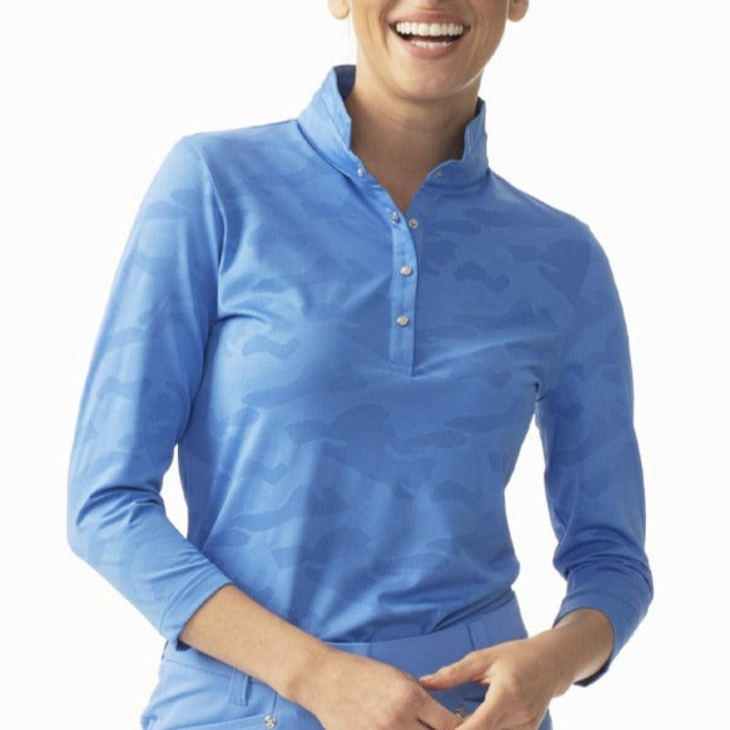 Daily Sports Jess 3/4 sleeve Polo Shirt - Pacific (Blue)