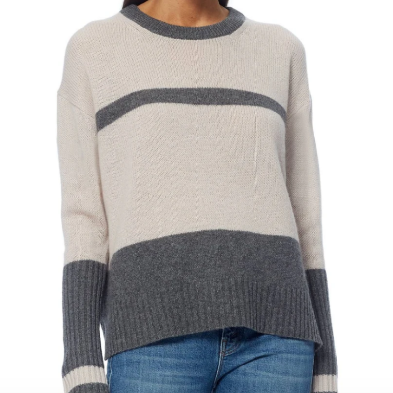 360 Cashmere Stasie Sweater - Grey/Sheepskin