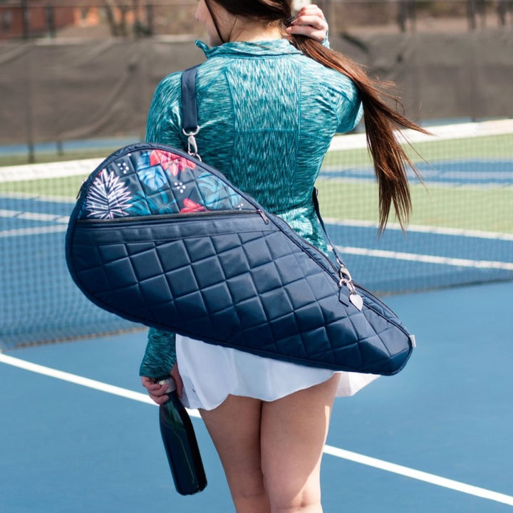 Cinda b Tennis Racquet Sleeve - Royal Bonita(Blue)
