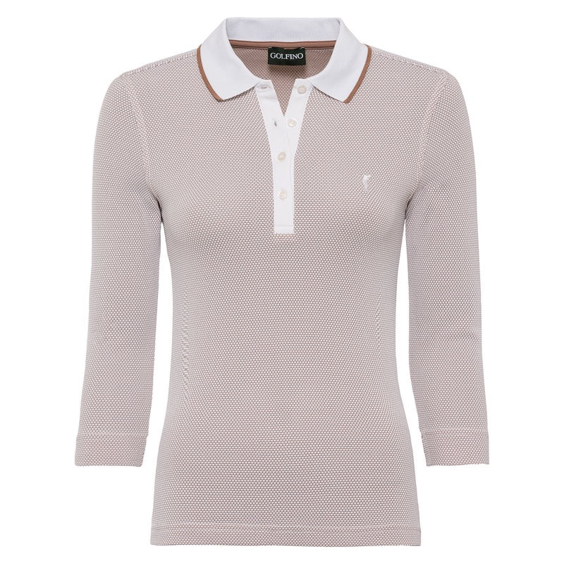 Golfino Mercedes 3/4 Sleeve Polo - Sahara