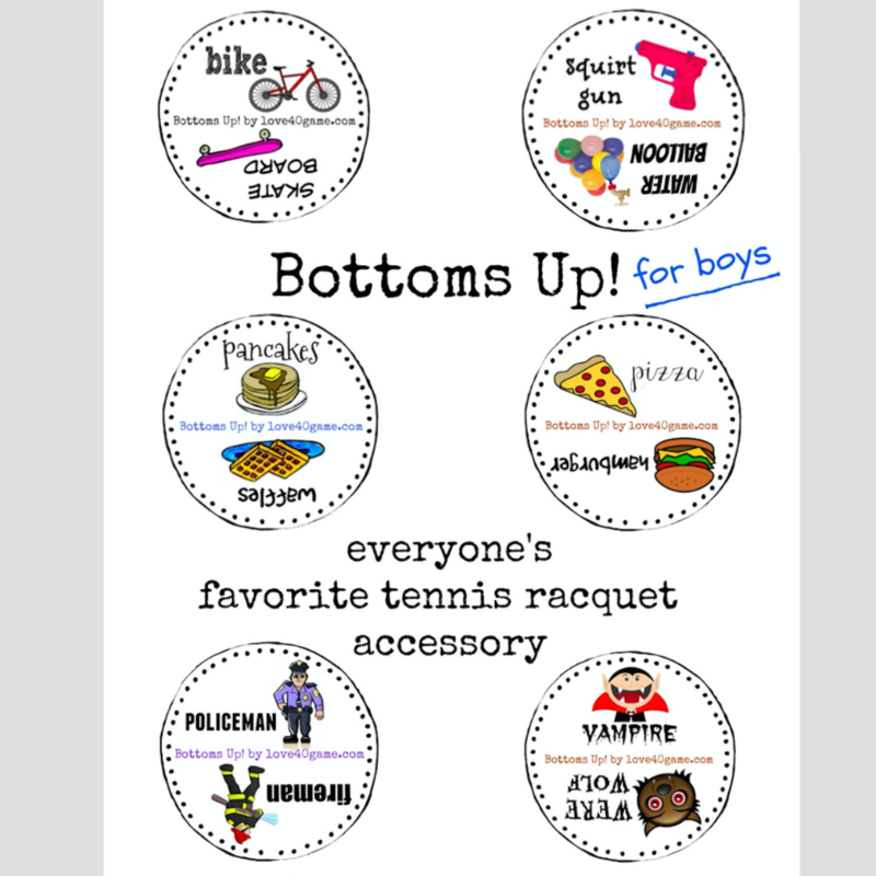 Love40 Bottoms Up Stickers