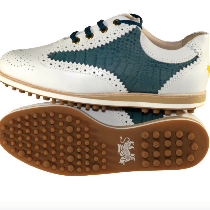 Aerogreen Prato Steel Golf Shoe - Blue Croc