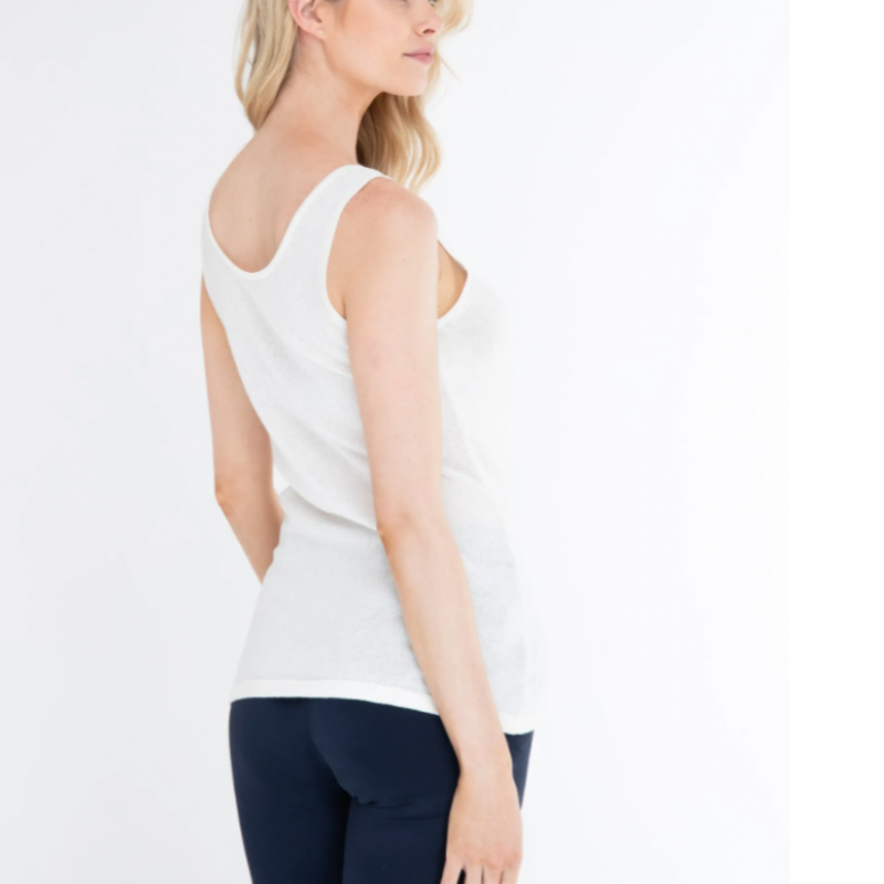 Alashan Cashmere 2-Way Tank - Ivory