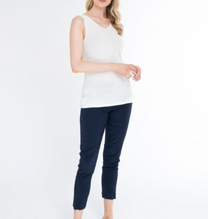 Alashan Cashmere 2-Way Tank - Ivory