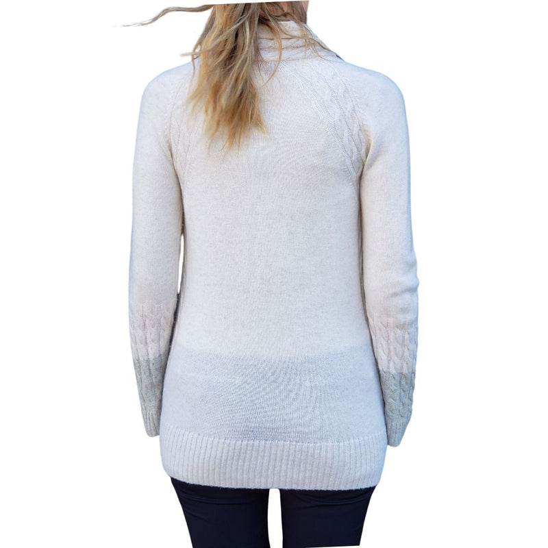 Alashan Cashmere Alpine Cable Pullover - Cream
