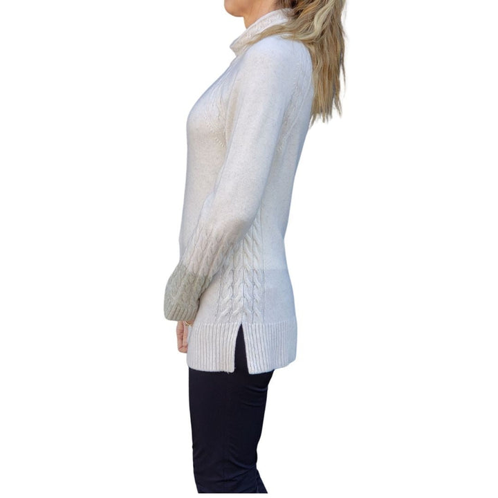 Alashan Cashmere Alpine Cable Pullover - Cream