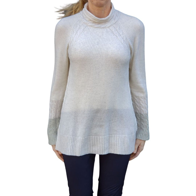 Alashan Cashmere Alpine Cable Pullover - Cream