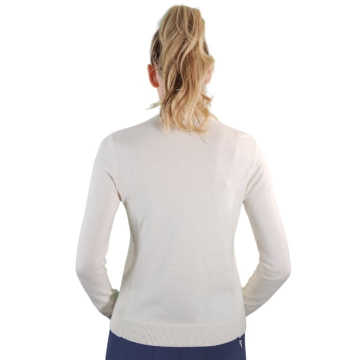 Alashan Cashmere Birdseye Zip Sweater - Ivory