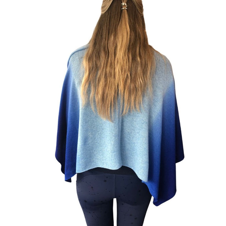 Alashan Cashmere Dip Dye Topper - Blue Combo