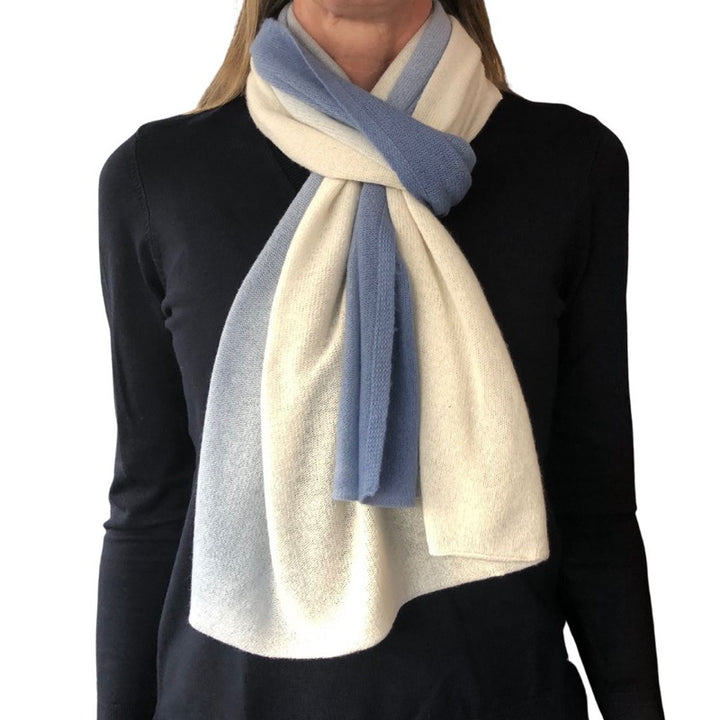 Alashan Cashmere Dip Dye Topper - Blue/Cream