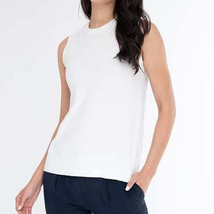 Alashan Cashmere Pearl Keyhole Top - Ivory