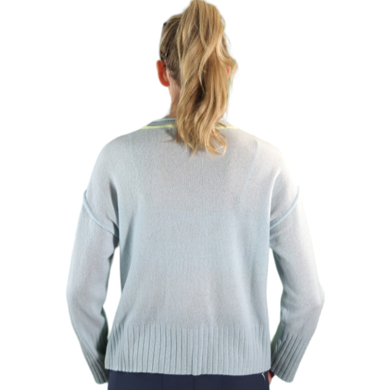 Alashan Cashmere Penelope Sweater - Blue/Limonata