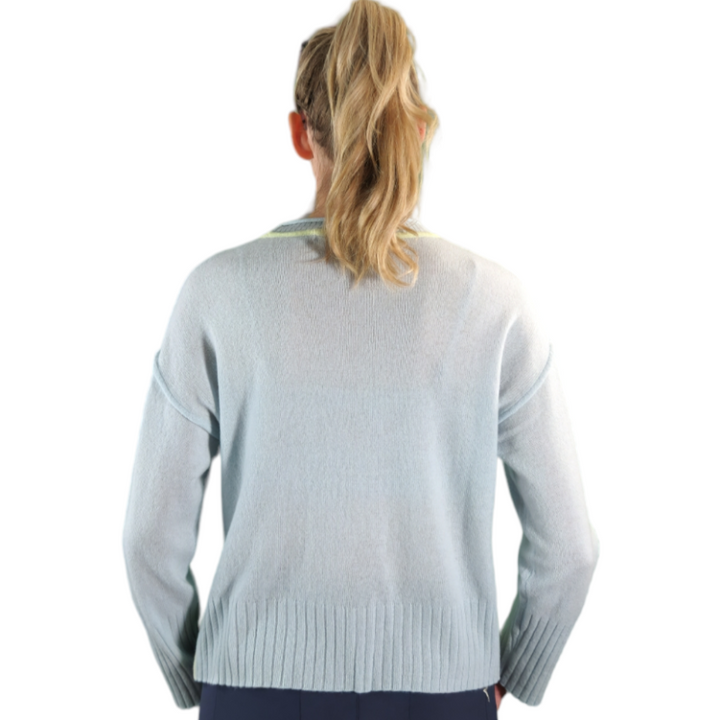 Alashan Cashmere Penelope Sweater - Blue/Limonata