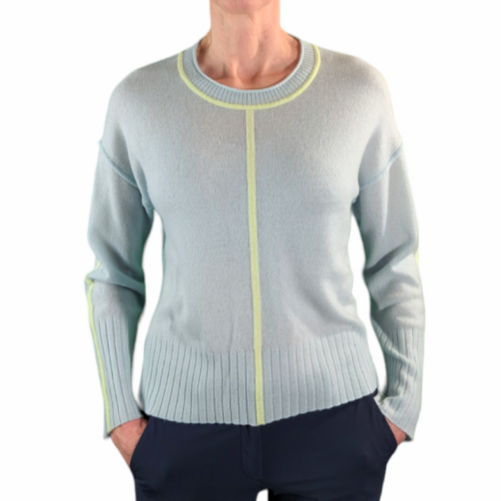 Alashan Cashmere Penelope Sweater - Blue/Limonata