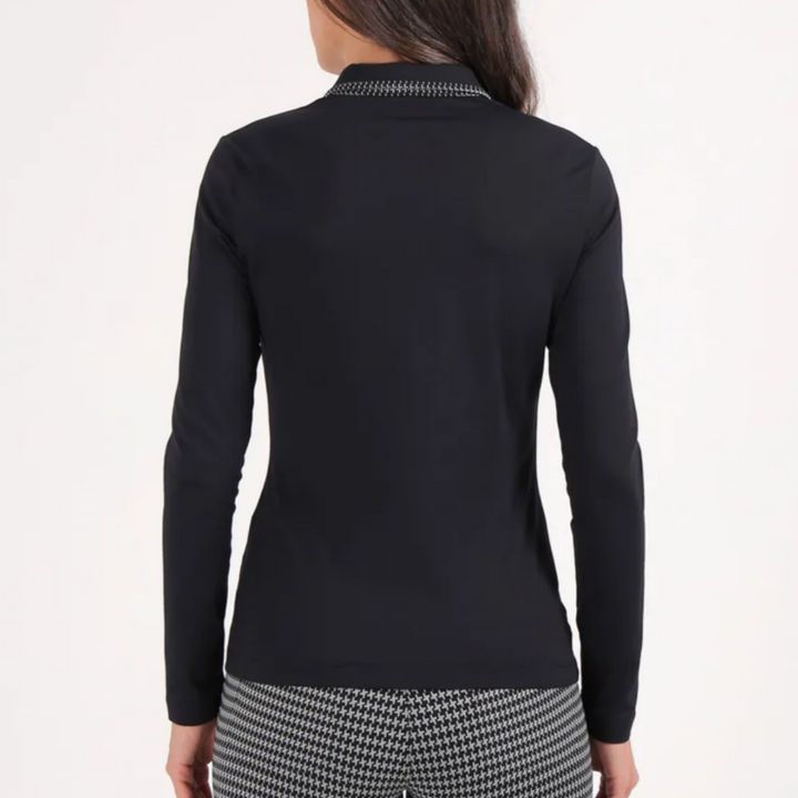 Chervò Amira L/S Polo - Black