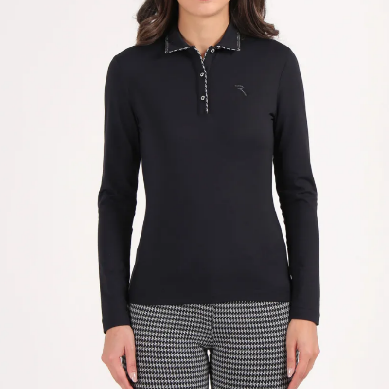 Chervò Amira L/S Polo - Black